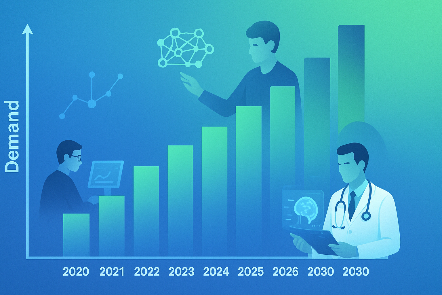 圖表顯示 AI 就業市場轉變